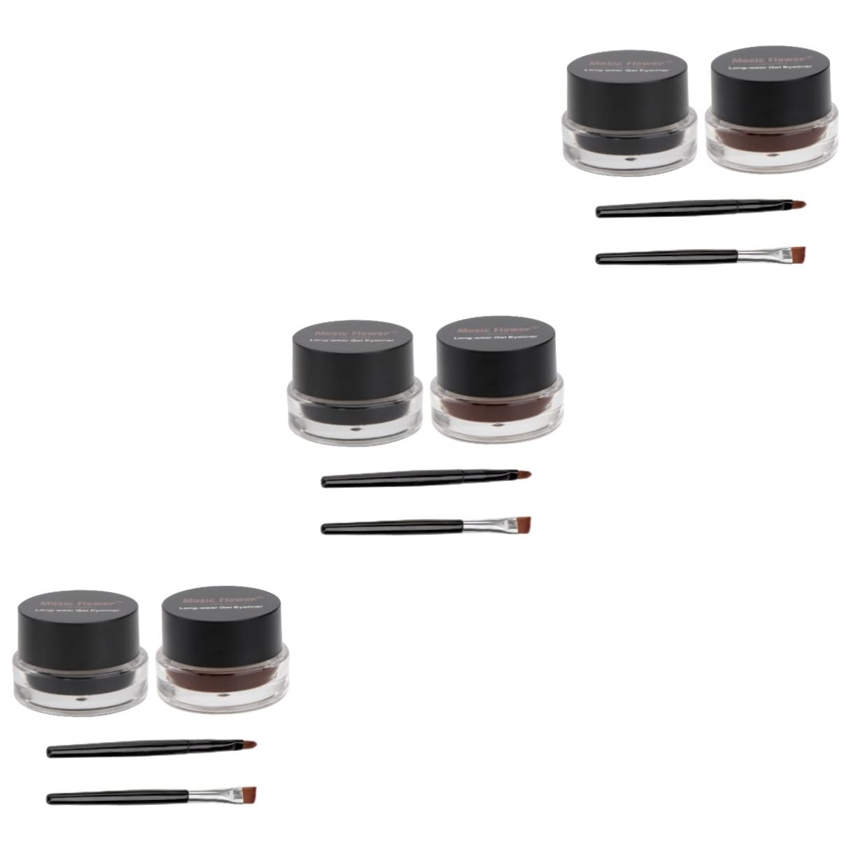 Beaupretty 6 Piezas Traje Crema De Sombra De Ojos Delineador De Ojos Delineador De Ojos a Prueba De Manchas Sombra De Ojos Marrón De Cejas Perdurable
