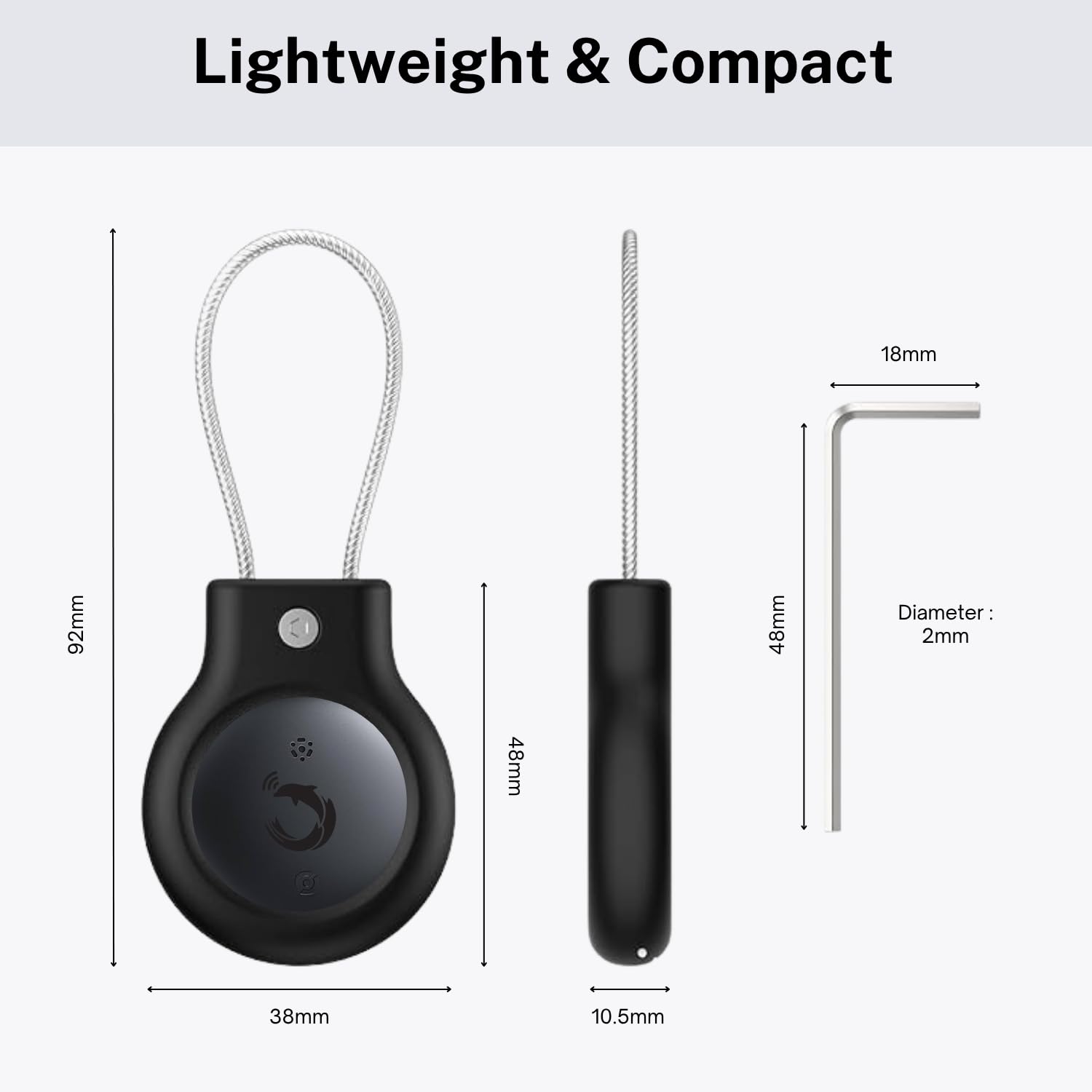 SmartLock Cadenas de suivi des bagages approuvé par la TSA - Compatible avec Apple Find My App, Bluetooth GPS Tracker, batterie remplaçable non rechargeable, localisateur d'objets perdus pour voyage