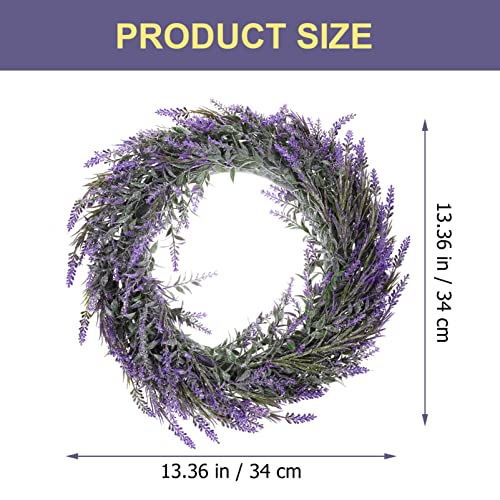Magiclulu Artificial Lavender Wreath Floral Hoop Front Door Wreath Spring Summe Flower Front Door Decorations Wedding Decoration #TOP3