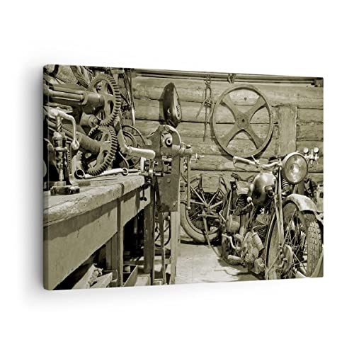 Tableau deco cadre atelier moteur impression sur toile haute definition