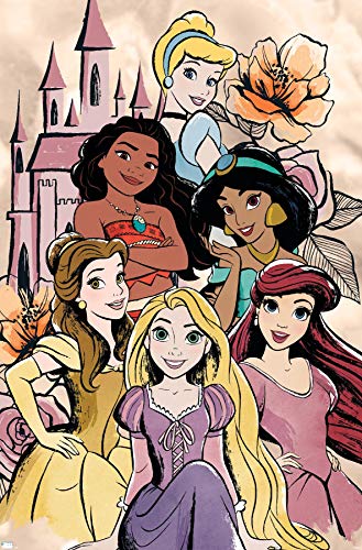 Disney Ultimate Princess Celebration - Castle Group Wall Poster, 34L x 22.4W, Premium Unframed Version