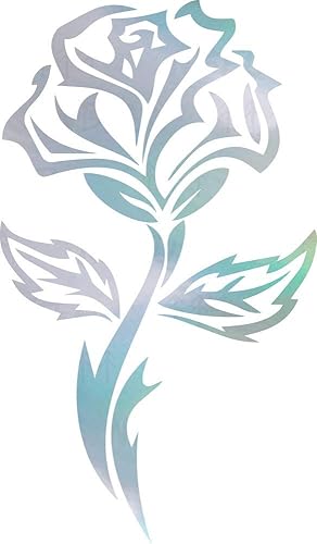 Miniatura 15 de Arte de flores de rosas tribales 1 (plata metálica) (juego de 2) calcomanías de vinilo impermeables de alta calidad para teléfono portátil, Plateado