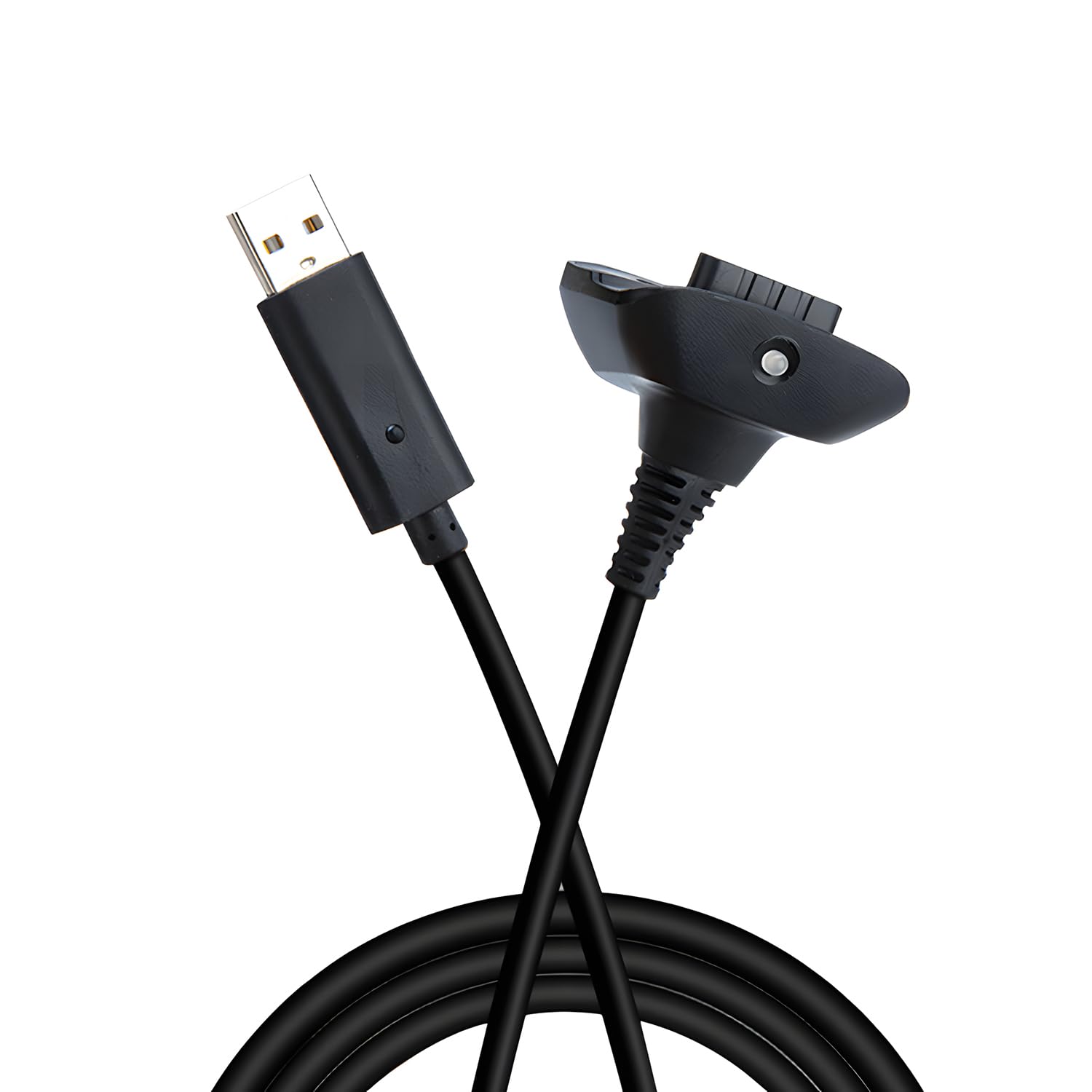 QUMOX Paquete de 2 Cables de Carga de 1,5 m para Xbox 360, Controlador inalámbrico Cable de Carga USB Compatible con Controladores de Juegos inalámbricos Microsoft Xbox360 / Xbox 360 Slim