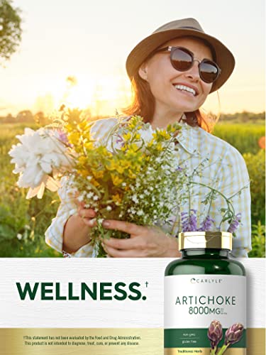 Carlyle Artichoke Extract Capsules 8000mg | 200 Count | Non-GMO, Gluten Free Supplement - Thumbnail 6