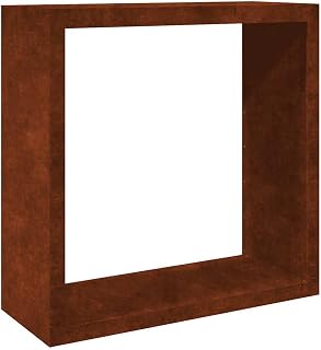 vidaXL Firewood Rack 39.4"x15.7"x39.4" Weathering Steel, Metal Log Store, Rusty Steel Log Store, Steel Log Store