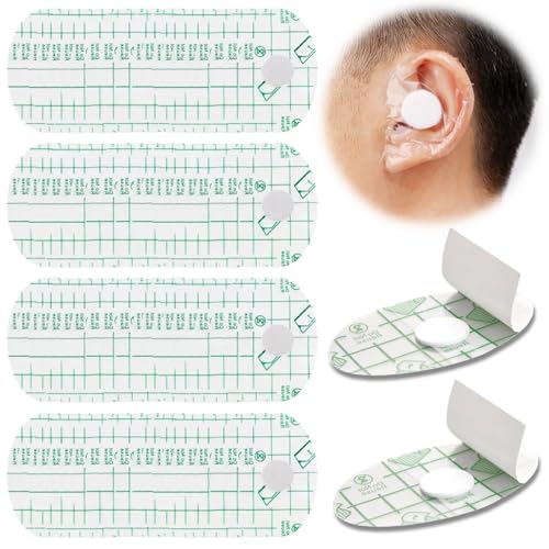 Waterproof Ear Stickers - 120Pcs Ear Covers for Shower Swimming Surfing Snorkeling - Ears Protectors with Cotton