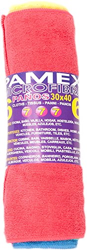 PAMEX - Paño Microfibra 30x40 - Modelo 777 - Set 6 Unidades