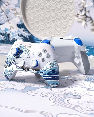 Image of HEXGAMING ADVANCE Wireless Controller for Xbox Series X & S, for Xbox One, and for Windows 7 /8 /10-4 Remappable Back Buttons - Triggers Stop - Interchangeable Thumbsticks - Waves