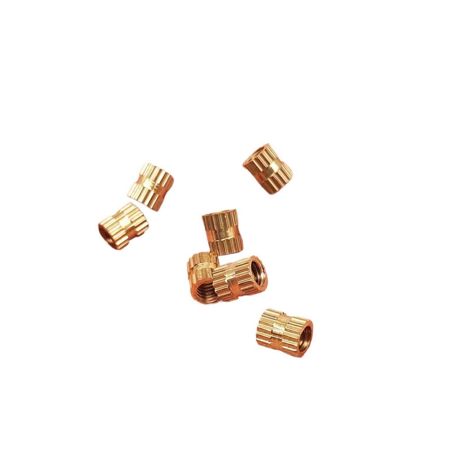 375/400 Stück Mix 10 Größen M2 M2,5 M3 M4 massives Messing Kupfer Spritzguss Rändeleinsatz Mutter eingebettet Nutsert Sortiment Kit Set(M2M2.5M3M4 375pcs)