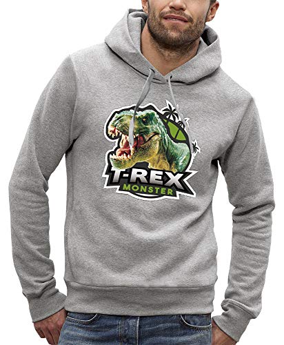 Sweat à capuche dinosaure T-Rex homme pull streetwear à motif
