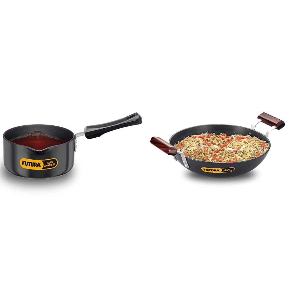 Buy Hawkins Futura Hard Anodised Sauce Pan, 1.5 litres, Black & Hawkins