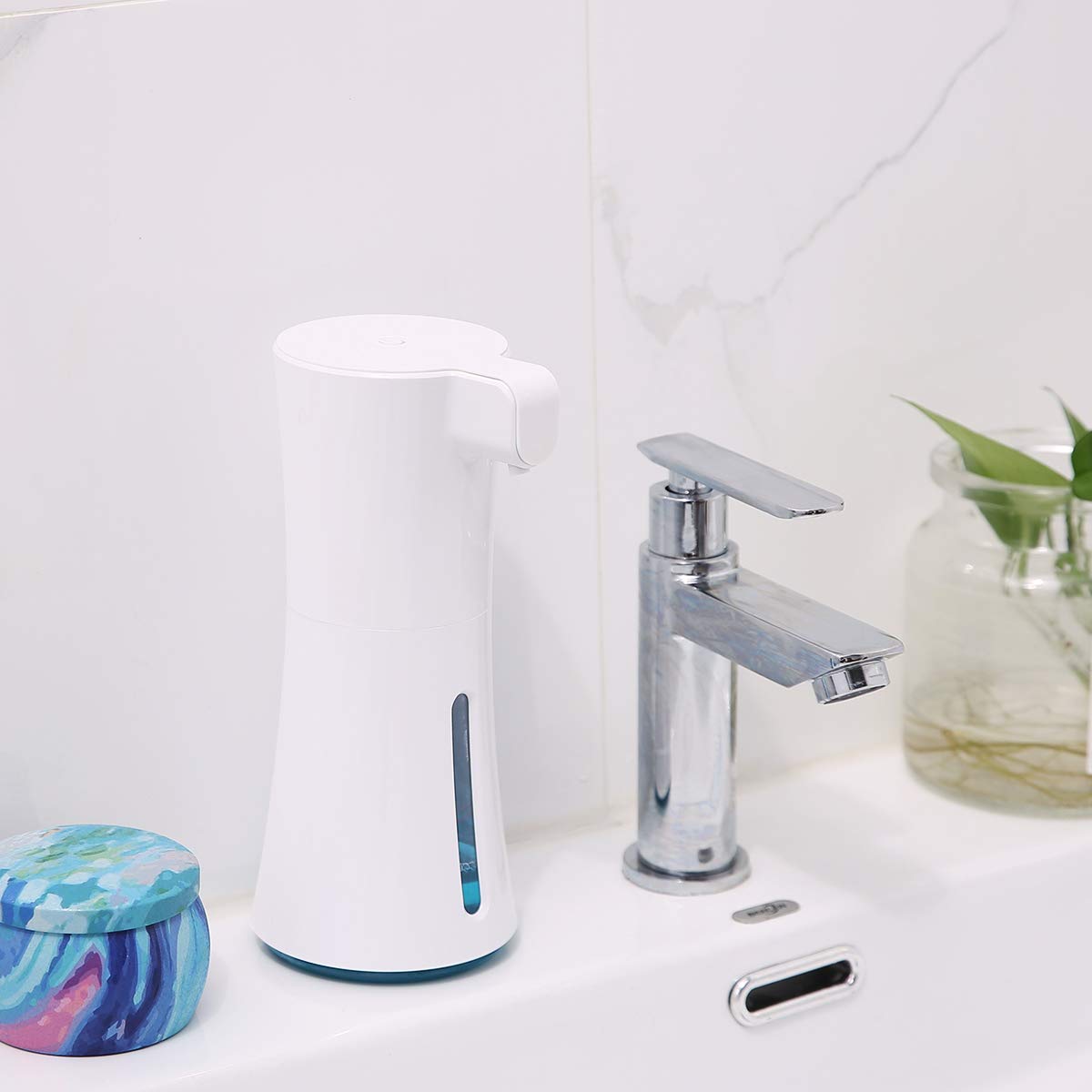 Pompa di Erogazione del Sapone della Cucina del Bagno Dispenser del Sapone della Schiuma del Sensore Infrarosso Dell'erogatore del Sapone della Schiuma Autoinduzione 450ml A