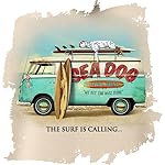 SEA DOG Wax Van The Surf Is Calling Premium Blend Ringspun Graphic Hooded Sweatshirt, Printed in USA - Image 3