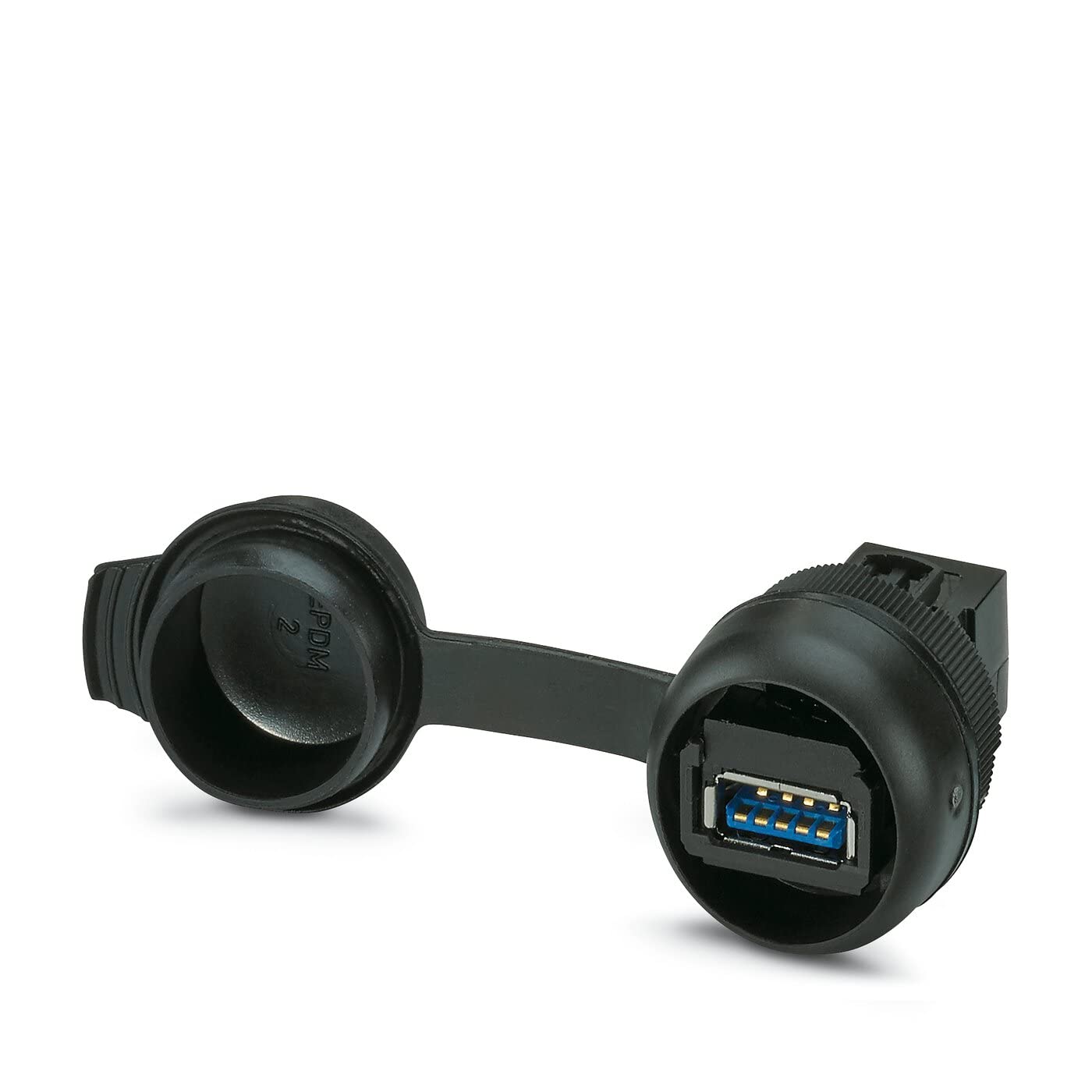 1425185, Service Socket with USB A 3.0 (Socket/Socket) with Protective Cover