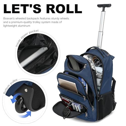Bolso trolley mochila para portátil de 17 pulgadas Boavan negro miniatura 6
