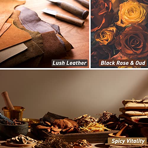 Fragrance Oil, Esslux Gentlemen Collection Of 6 Premium Scented Oils, Masculine Soap Candle Making Scents, Men’s Essential Oils For Diffuser, Lush Leather, Black Rose & Oud, Tequila And More #TOP2