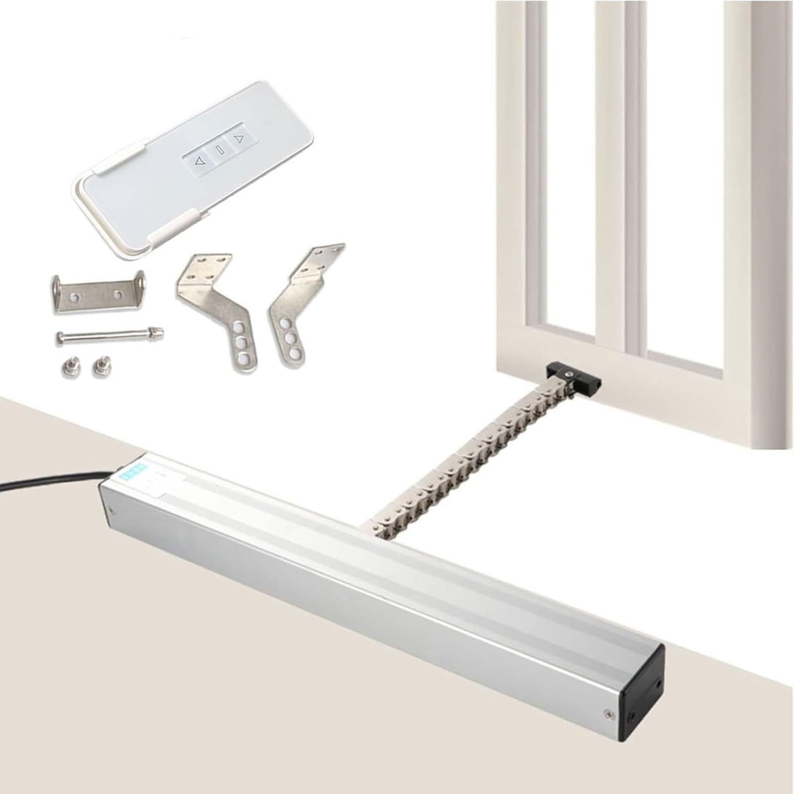 Abreador De Ventana De La Cadena Eléctrica con Control Remoto E Interruptor, Actuador De Ventana Automática De 300 Mm-000 Mm para Tragar, Invernadero Y Ventilación De Techo, 300mm