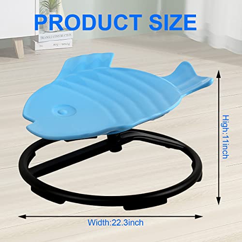 Kids Swivel Chair, Sensory Toys Chair for Kids, Spinning Chair Wobble Chair Kids Balance Toys, Balance Physical Therapy Equipment, Training Body Coordination, Science Toy for Kids Age 3-9 (Blue)
