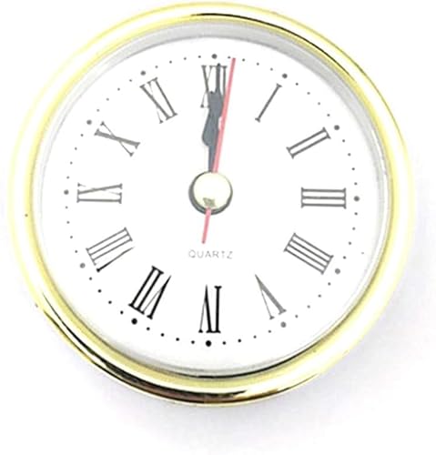 Jowxsx Gold Alarm Clock Round Clock Fit-Up Insert Quartz Insertion With Roman Numeral Quartz Movement Battery Operated Clocks For Desk Table Bedroom Office Bathroom Travel Clocks Silent