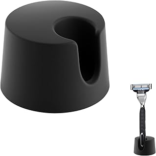 1 PCS Razor Holder Compatible With Gillette Razor Stand, Ideal Gift For Men, Men's Razor Holder,Black Razor Stand Base With Drain Design, Suitable For Bathroom Countertops
