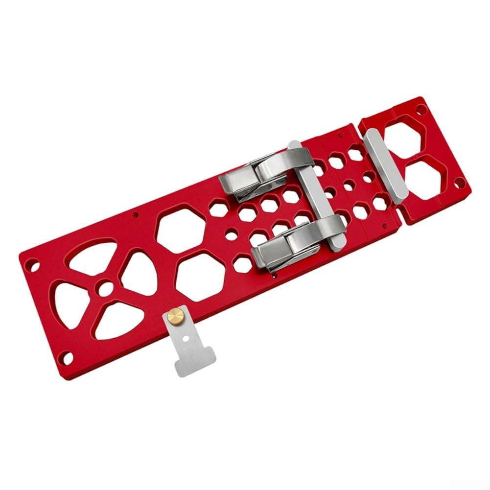 Sierra cuadrada para carpintería de 340 mm, placa de posicionamiento de 90 grados con cubo de seguridad, tope de riel guía de aleación de aluminio para corte y fresado de sierra circular, rojo