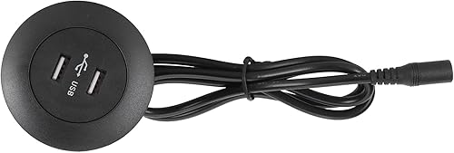 Miniatura 4 de Zerodis Enchufe USB doble, silla reclinable eléctrica, botón de repuesto, redondo, interfaz de carga USB doble, hogar inteligente (enchufe de EE.