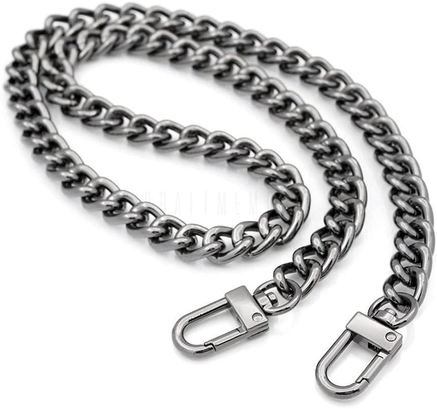 CRAFTMEMORE Purse Chain Strap, Crossbody Aluminium Chain Handle, Shoulder Handbag Replacement