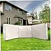 Pesoncarl Wind Screen 98x28in Foldable Wind Blocker 210D Silver Coating Camping Windbreaks with Grommet 3 Panel Screen for Outdoor Beach Lawn Privacy, Houses
