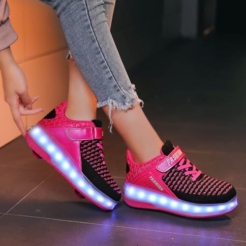 Image of Ylllu Kids LED Roller Skate Shoes with Wheel Light up Roller Shoes Gift for Girls Boys Children