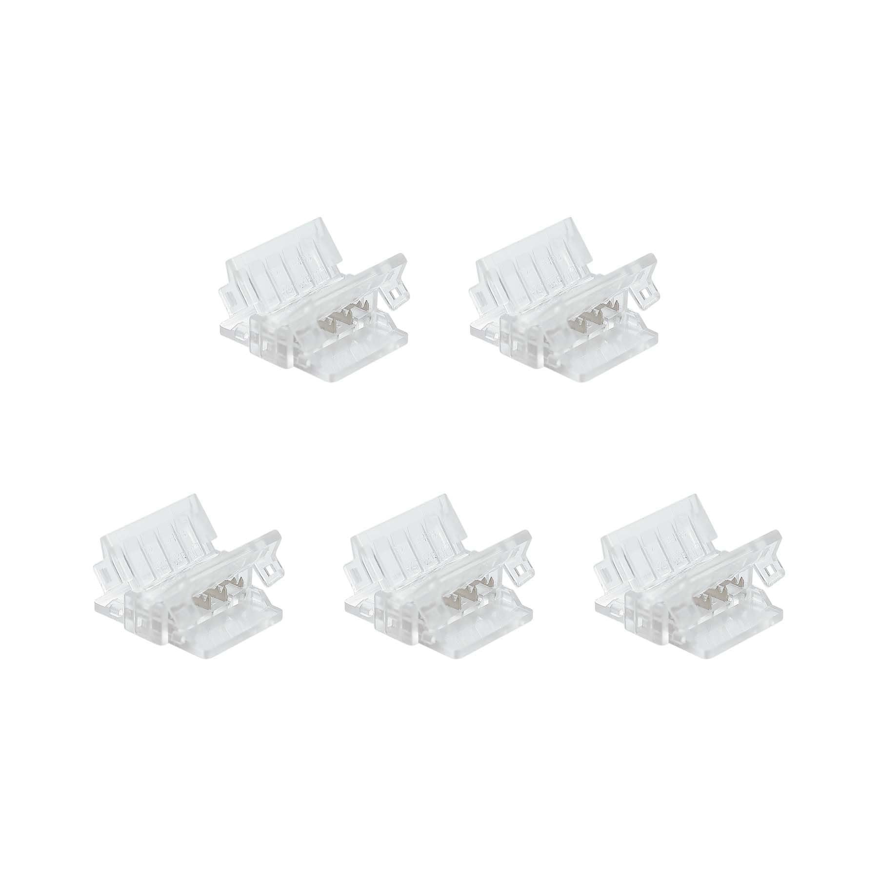G.w.s 5 Pin Rgbw/Rgbww Strip G.w.s® Solderless Strip To Strip Straight Connectors, For 12Mm Wide /Rgbww Led Smd Strip Lights, Pack Of 5