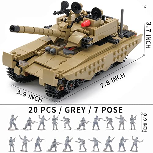 Army Toys Building Kit With Toy Soldiers, Create A Army Tank Model Or 16 Small Military Vehicles, Army Men Toys Gifts For Boys Kids Age 6 7 8 Years Old, With 517 Building Blocks And 33 Shapes #TOP7