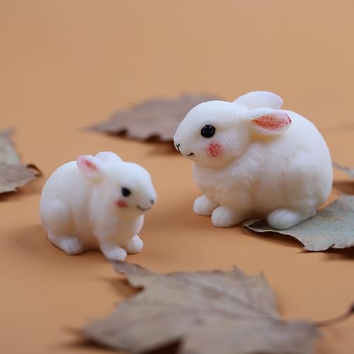 Molde de conejo grande y pequeño, molde de vela de conejo, joyería de conejo, moldes de fundición de resina hechos a mano, moldes de silicona para