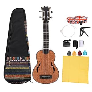 Ukulélé Set Débutant Kit de Démarrage Enfants Adultes Instrument de Musique Professionnel Acajou 21in - Les Beatles, Paul McCartney, John Lennon, RIngo Starr, George Harrison