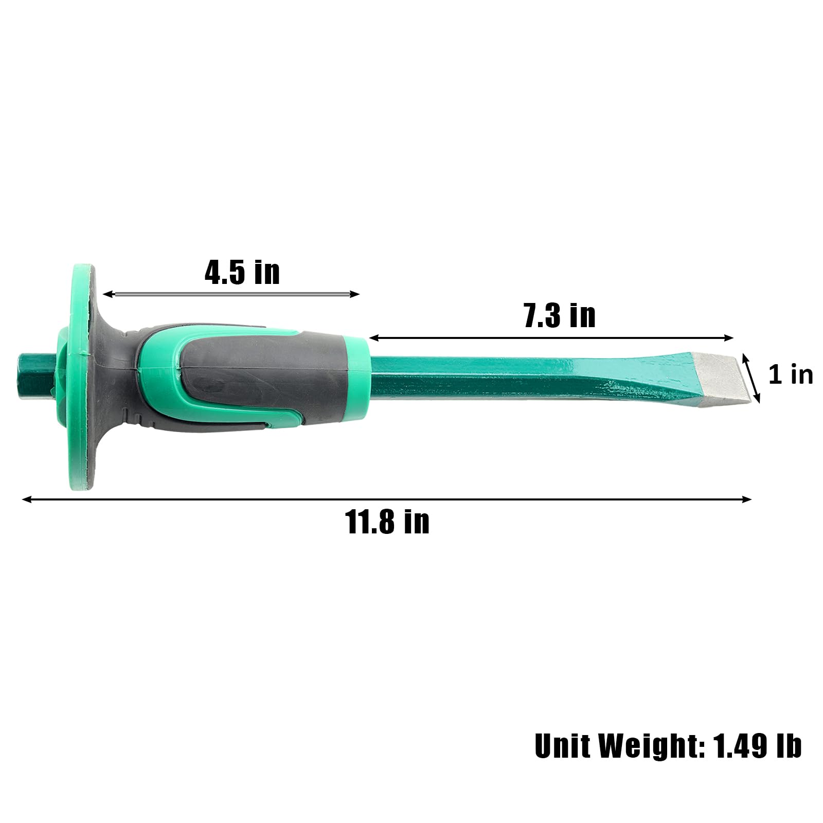 Genubi Industry 300mm x 25mm (12" x 1") Cold Chisel with Hand Guard - Image 3