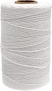 1312Feet White String Cotton Twine String for Craft/Kitchen/Butchers ...