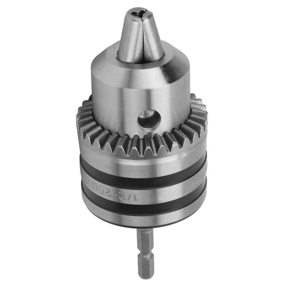 Taladro Chuck de 3.0-16MM,Portabrocas de Tipo Clave 1/2-20UNF Ligero con Adaptador de Cabeza Hexagonal