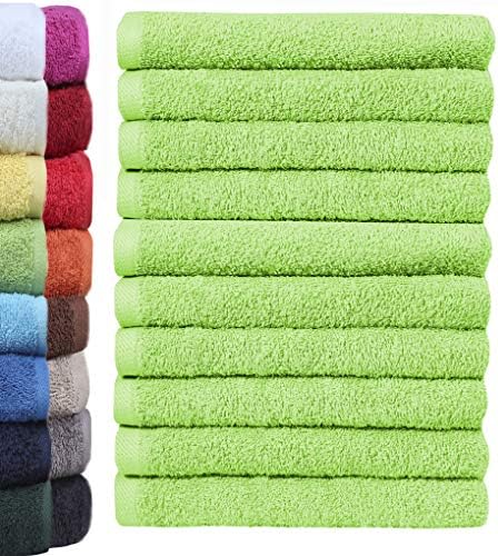NatureMark Zestaw 10 ściereczek | 100% bawełna | ręczniki frotte | wymiary 30 x 30 cm | ręczniki frotte w opakowaniu 10 szt. Kolor: ciemnozielony