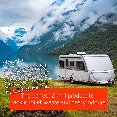 Cleenly Organic Toilet Fluid Rinse Green Solution Cleaner 2L for Caravan and Motorhomes - Eco-Friendly, Formaldehyde Free - 2 Litres