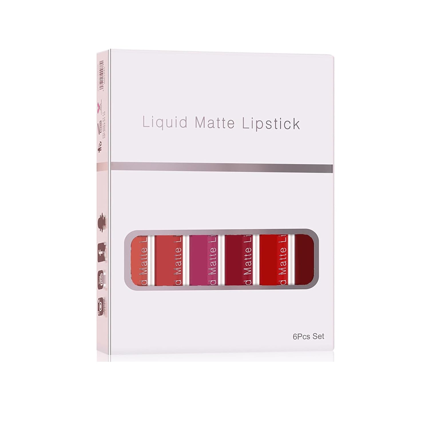 18 Waterproof Matte Gloss Color Lipstick Set Lip Long-lasting 6 Box Lipstick The Case Makeup
