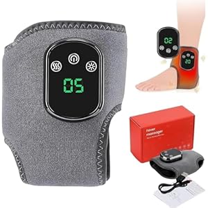 Portable Foot and Ankle Massager for Pain Relief, Foot Massager,3-in-1 Wireless Compression Massager with Heat, Deep Kneading & Air Pressure, Rechargeable for Home/Office/Travel (1pc-Grey)