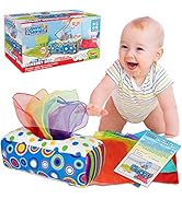 Sensory Pull Along Baby Tissue Box - Montessori Toy for Babies and Toddlers Tissue Box Learning T...