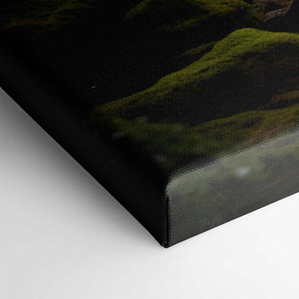 Canvas for Living room. Serenity in Autumn Splendor Japanese Garden Oasis Unveiled, 27 x 18 inch Canvas Wall Art - Contemporary Masterpieces - Zen Wall Decor