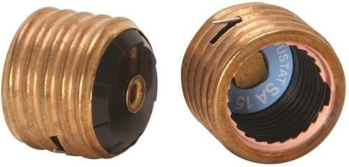 Miniatura 3 de Bussmann SA-15 - Adaptador de fusible Fustat con base Edison de circuito de motor único de 15 amperios, paquete de 4