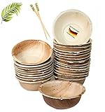 🌱Die Alternative zu Pappschalen und Pappteller: Unser Einweggeschirr bietet dir für deine Party, Hochzeit oder Grillparty, stabile und standhafte Suppenteller die für die Gäste ein Eyecatcher sind. Die Schalen lassen sich nach dem Gebrauch ganz einfach in der Biotonne, Gartenkompost sowie ebenfalls im Lagerfeuer entsorgen.