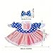 4th of July Porch Goose Outfit Set for 23'' Cement Lawn Goose Statue,Patriotic Star Stripe Dress with Bow,American Independence Day Decor(4th of July)