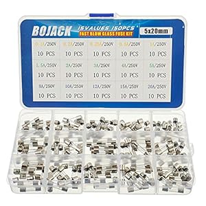 BOJACK BJ-GF15 Schnellschlag Glassicherungen Set 150pcs