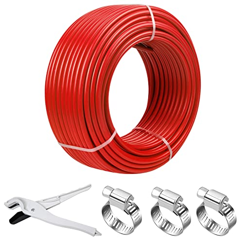 PEX Pipe 1/2 Inch 300ft 1 Rolls PEX Tubing EVOH PEX-B Pipe Oxygen Barrier Durable Leakage-Proof Flexible for Residential Water Lines in Homes PEX Radiant Heat Tubing(Red) by Likeem - Used condition - US$59.89