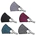 FFQY 1/3/5 Stück Unisex Erwachsene Mundschutz Set Einfarbig Waschbar Wiederverwendbare Atmungsaktive Staubdicht Winddicht Mund-Nasenschutz Baumwolle Leinen Halstuch Bandana