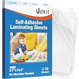 Uinkit 4mil Thicker Self-Adhesive Laminating Sheets, 10Pack Letter Size 8.5x11