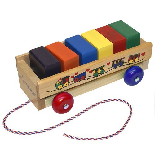 Holgate Toys My 1st Block Wagon Wooden Toy Amazon.in Home & Kitchen